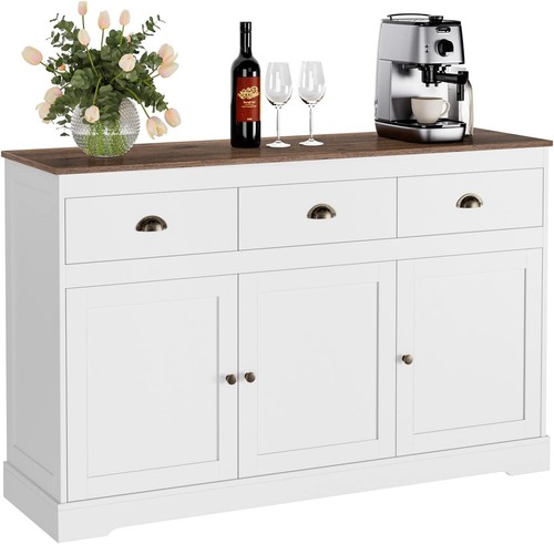 White buffet cabinet storage - buffet,